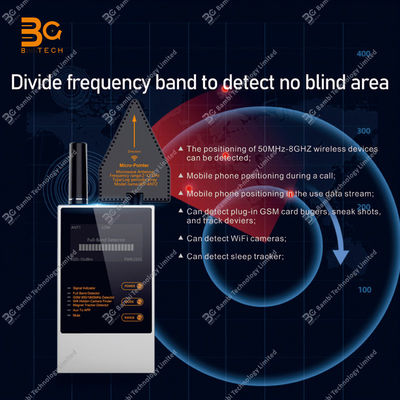 전문 무선 탐지기 GPSGSM 안티 Wifi 디지털 라디오 주파수 탐지기 50MHz-8GHZ